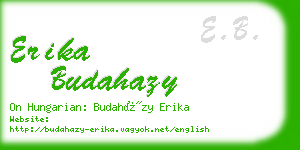 erika budahazy business card